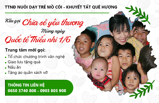 Thư kêu gọi mạnh thường quân chia sẽ với các cháu nhân ngày Quốc Tế Thiếu Nhi 