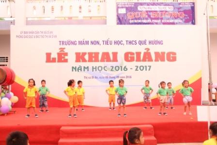 Lễ khai giảng năm học 2016-2017 tại trường mầm non-  Tiểu học- THCS Quê Hương