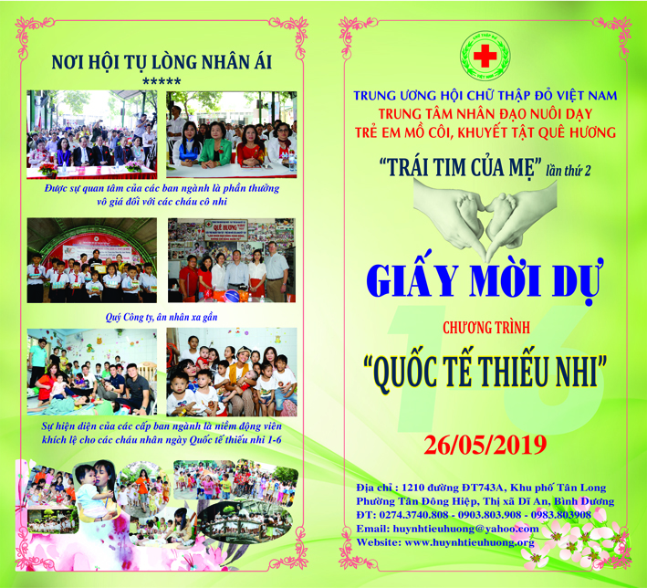 THƯ KÊU GỌI CHƯƠNG TRÌNH NGÀY QUỐC TẾ THIẾU NHI 1-6